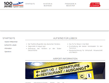 Tablet Screenshot of flughafen-luebeck.de